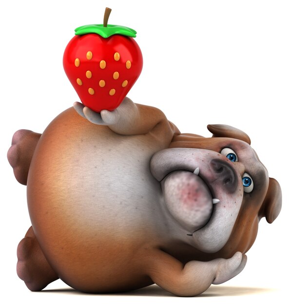 Divertido bulldog - Ilustración 3D