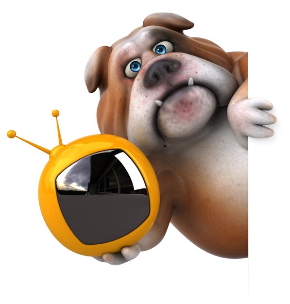 Divertido bulldog - Ilustración 3D