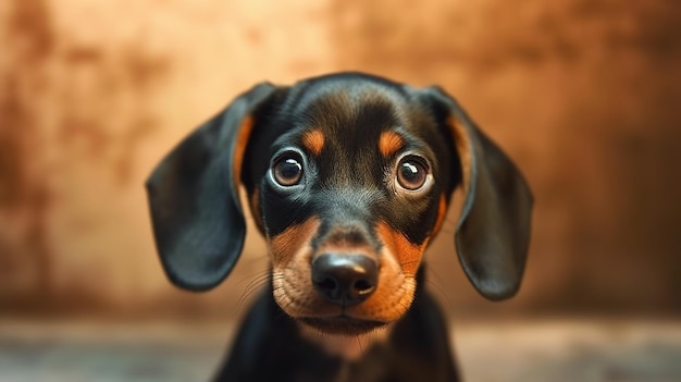 Divertido cachorro dachshund IA generativa