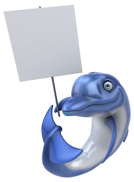 Divertido delfín - Ilustración 3D