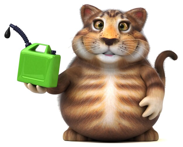 Divertido gato - personaje 3D