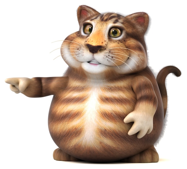 Divertido gato - personaje 3D