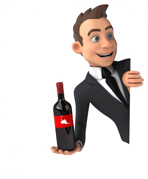 Divertido, hombre de negocios