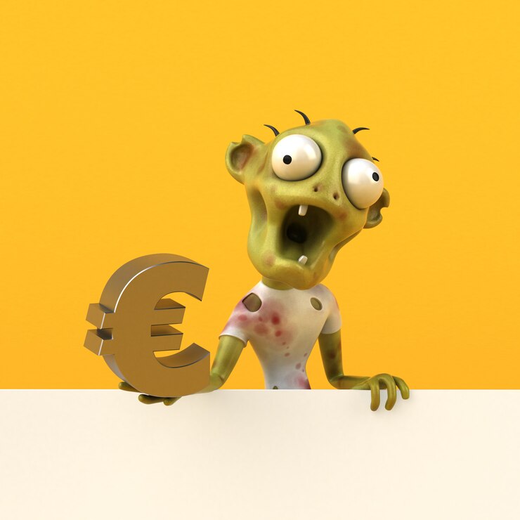 Foto divertido, zombie, ilustración