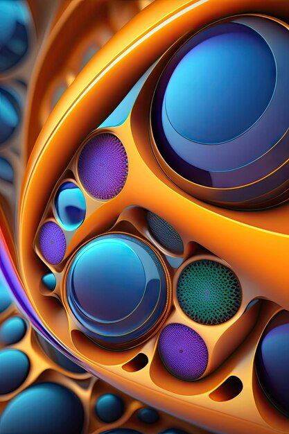División celular Células bajo microscopio Increíble concepto de fondo de pantalla abstracto