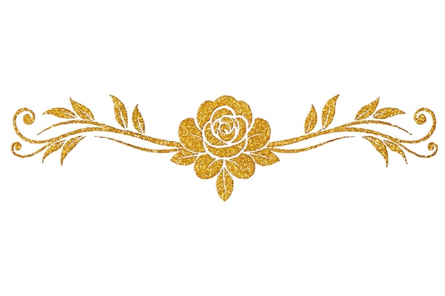 Divisor de rosas de brillo dorado