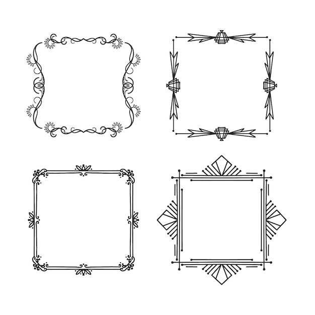 Divisores ornamentais decorativos Frames vintage de luxo para convites de casamento Frentes clássicas de luxo
