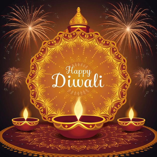 Diwali 3d Hinduismo indio concepto de fondo creativo