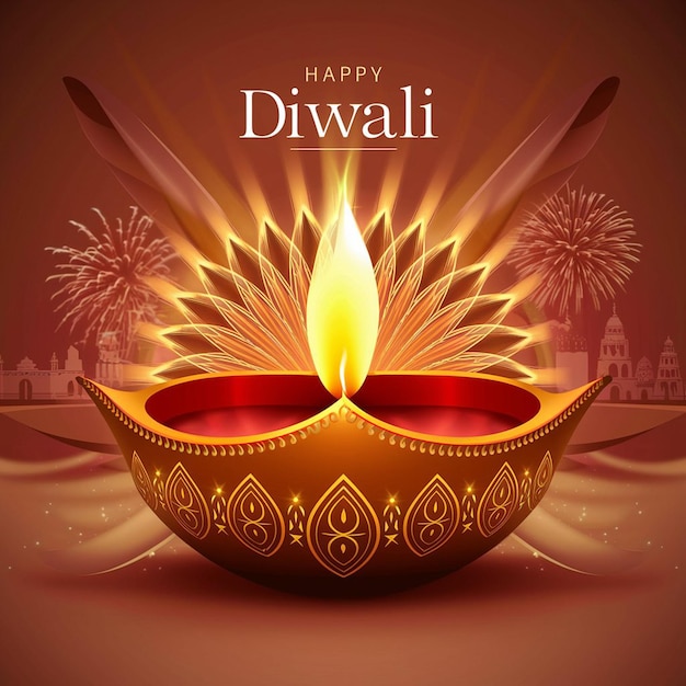 Diwali 3d Hinduismo indio concepto de fondo creativo
