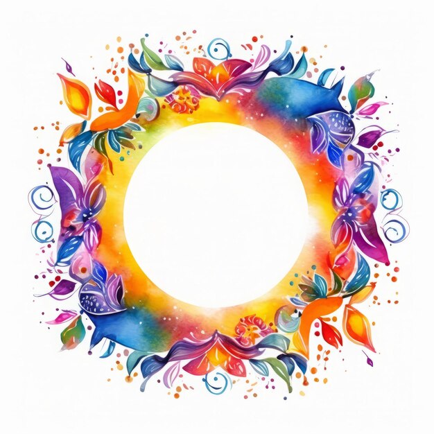 Foto diwali aquarell rahmenelement clipart