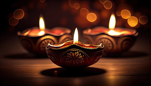 Diwali, der Triumph des Lichts und der Freundlichkeit, Hindu-Lichterfest, Diya-Öllampen, 24. Oktober