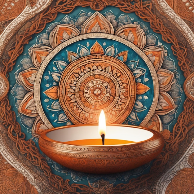 Diwali Diya für Diwali Gratulationen