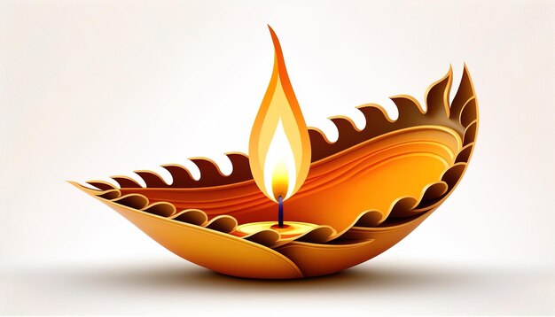 Diwali diya o lámpara de aceite festival aislado de luces Generativo ai