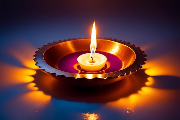 Diwali Diya oder Öllampe isoliertes Lichtfest