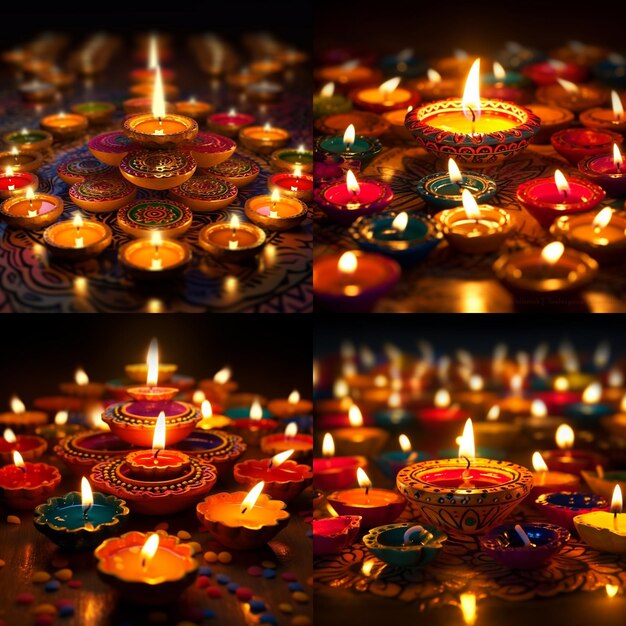 Foto diwali diya ultra hd papel de pared de 16k