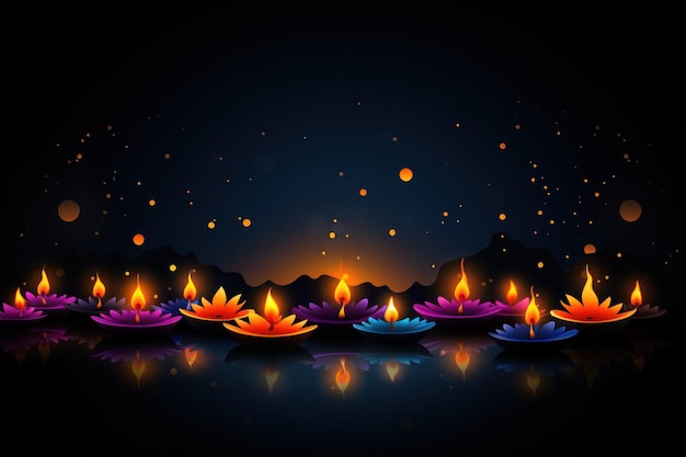 Diwali é um feriado indiano, o festival do fogo IA generativa
