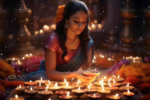 Diwali-Fest der Lichter und Freude in Indien