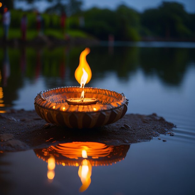 Diwali festival hindu de luzes celebração vela do dia de diwali