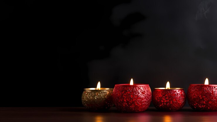 Diwali El festival hindú está aquí plantilla de bandera para su mejor diseño