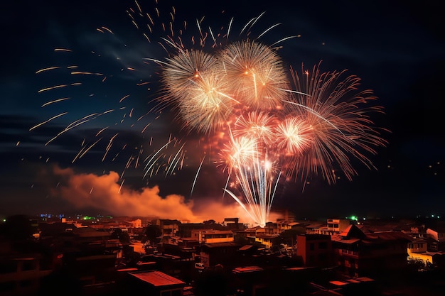 Diwali-Feuerwerk bei Nacht