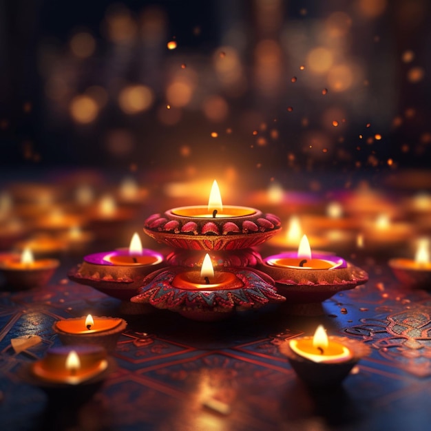 Diwali-Hintergrund in hoher Qualität 4K Ultra HD HDR