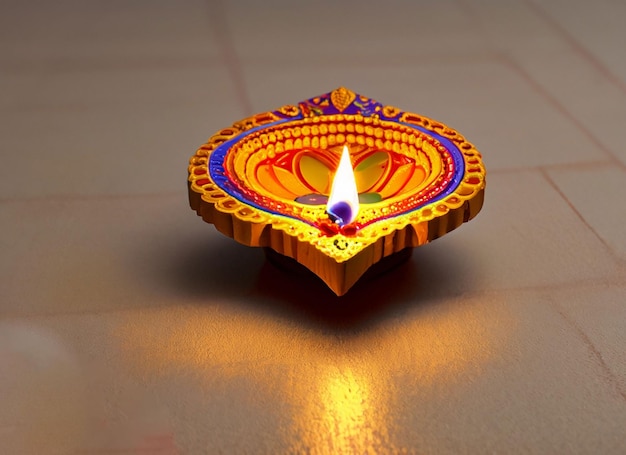 Diwali-Kerzen brennen Grußpostkarte für Diwali
