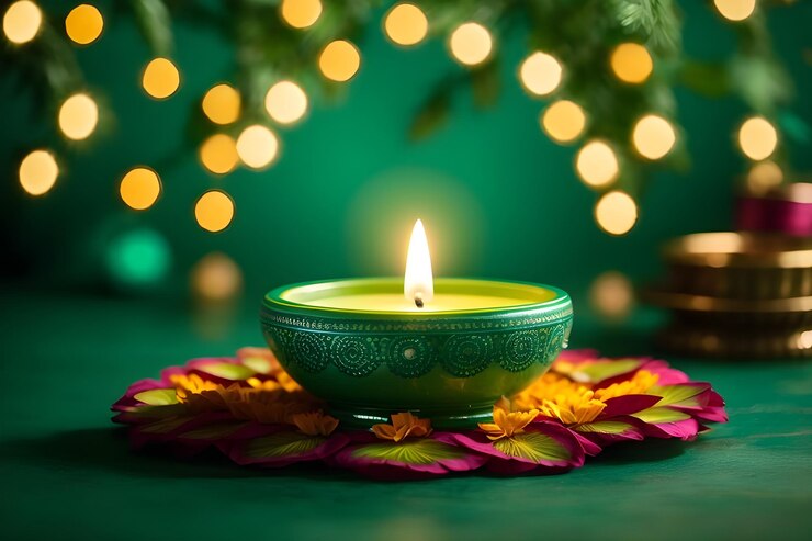 Diwali Lightscape Dazzling Celebrations generada por IA