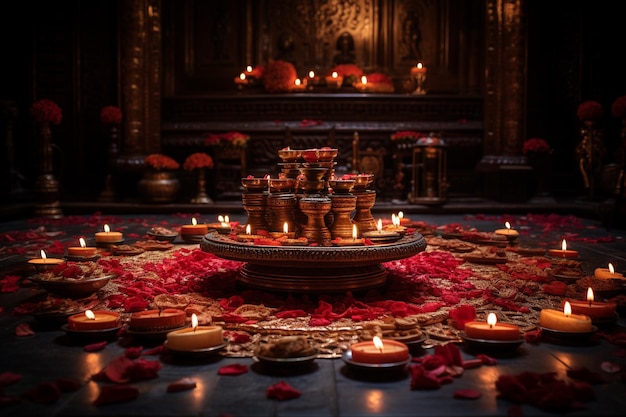 Diwali Puja Serenity Erhellende Traditionen, erstellt mit generativer KI