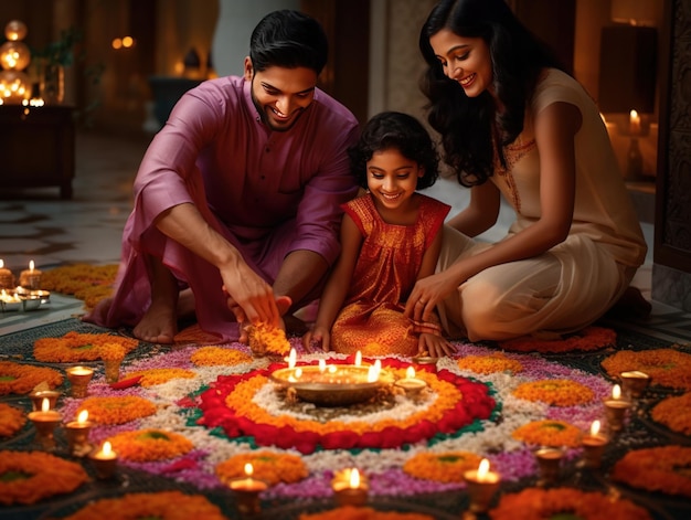 Un Diwali radiante deleita un festival de luces y tradiciones al estilo de celebración del Diwali indio