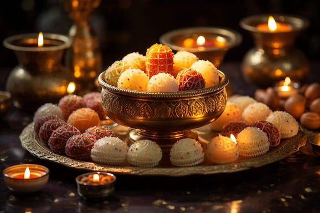 Diwali Sweets Food Extravaganza, hergestellt mit generativer KI