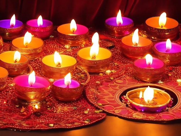 Diwali, también conocido como Deepavali, es un importante festival hindú celebrado por una imagen generativa