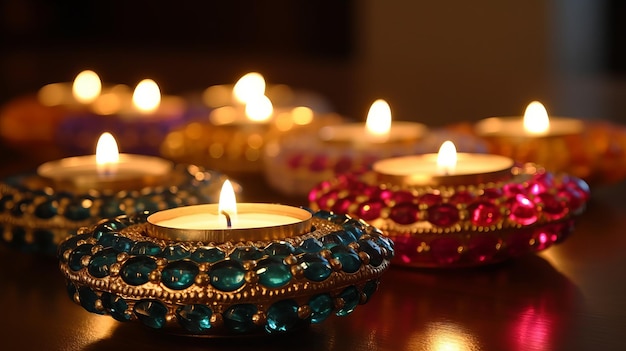 Diyas exquisitos para la decoración de Diwali