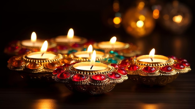 Diyas exquisitos para la decoración de Diwali