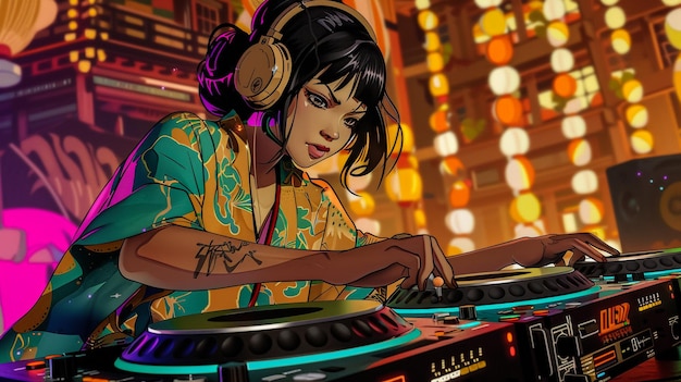 DJ de um personagem de animação japonês