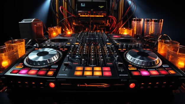 DJ-Mixer HD 8K Wallpaper Stock Photographic Image