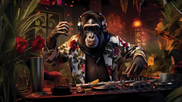 El DJ mono con estilo.