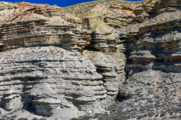 Ödland rote Ländereien ohne Vegetation des Granada Geopark