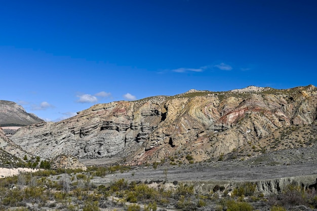 Ödland rote Ländereien ohne Vegetation des Granada Geopark