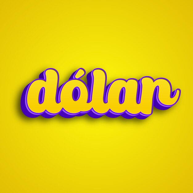 Dlar Typographie 3D-Design gelb rosa weiß Hintergrundfoto jpg.