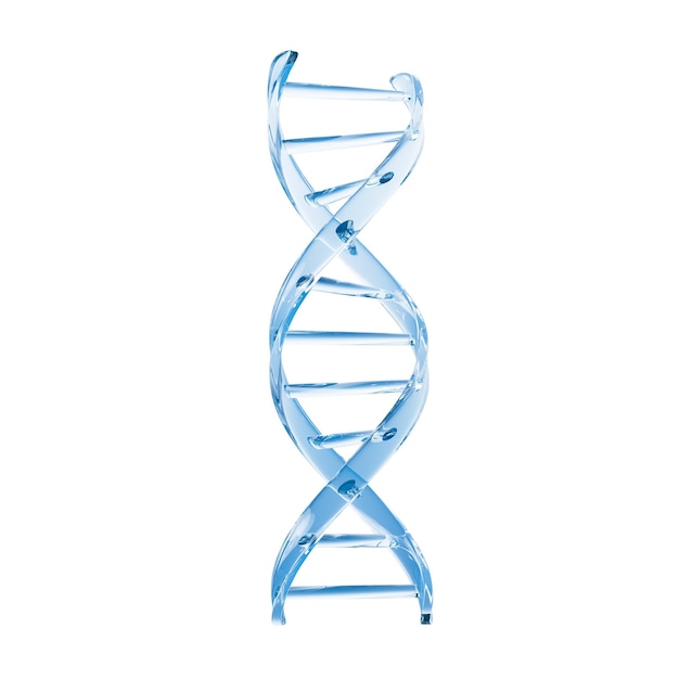 DNA com renderização em 3d de conceito de biologia e química