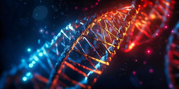 Dna e fundo da molécula