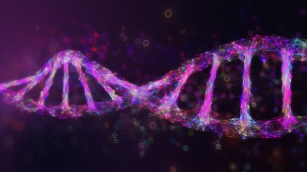 DNA-Helix Biotechnologie und Molekulartechnik Medizin und Innovationskonzept.