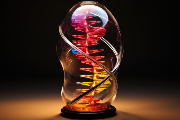 DNA-Helix in einer Glaskapsel zur sicheren Aufbewahrung