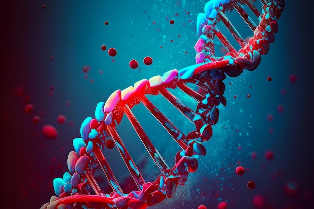 DNA-Helixstruktur in Körperflüssigkeit