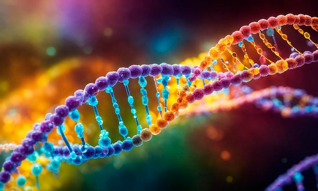 DNA-Molekül aus der Nähe Selektive Fokussierung