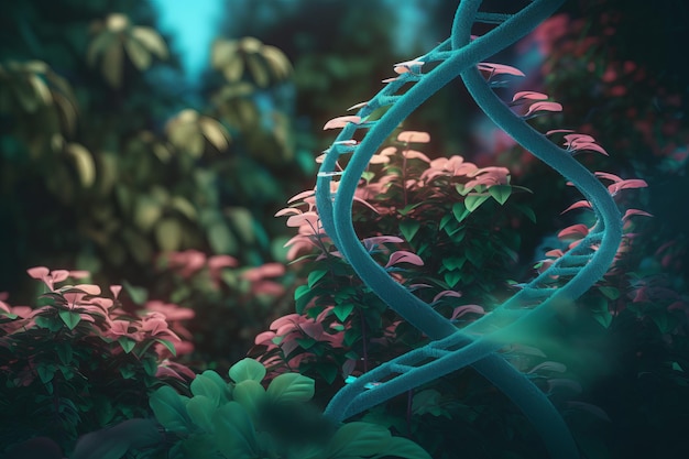 DNA-Pflanze Blumengarten Generieren Sie Ai