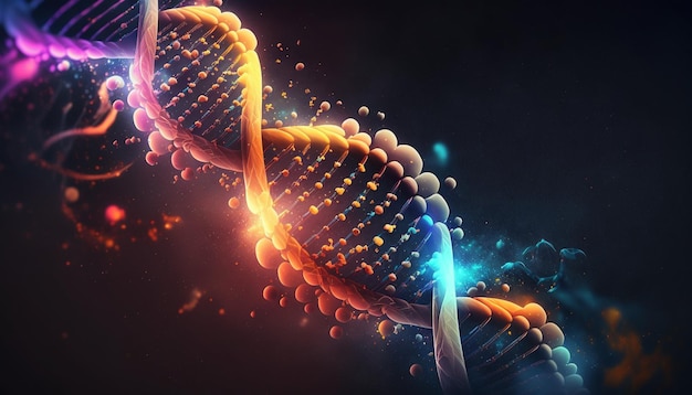 DNA-Stränge Hintergrund Ai generativ