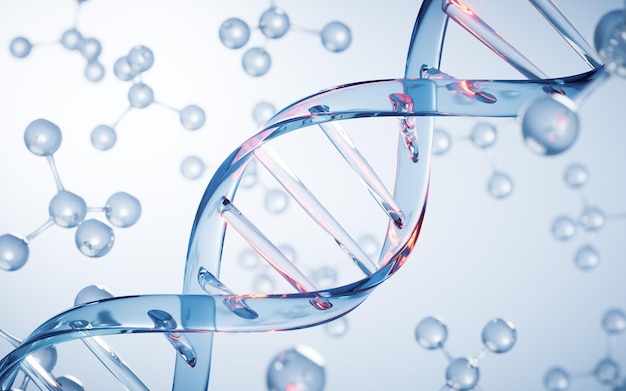 DNA- und Biologiekonzept 3D-Rendering