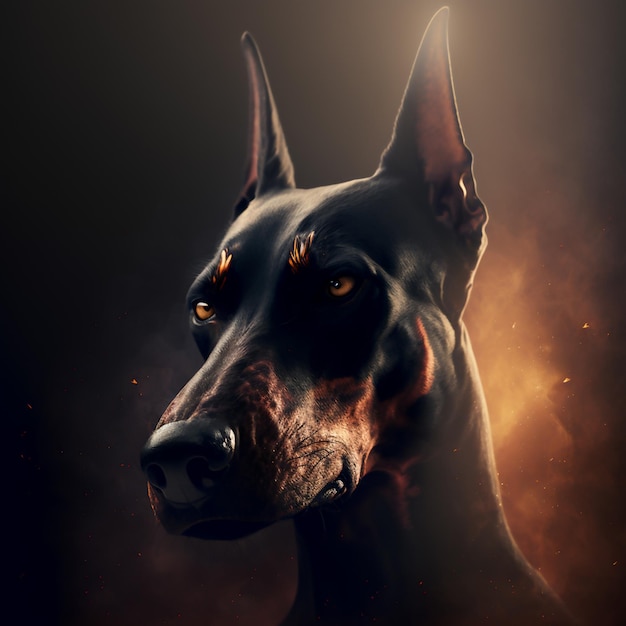 Dobermann-Hundeillustration