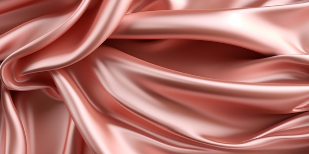 Dobra ondulada elegante de fundo de cetim de seda de ouro rosa por ferramentas generativas de IA